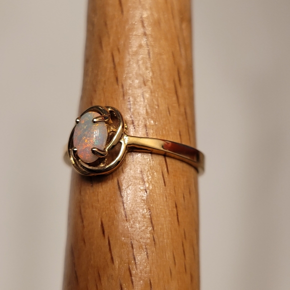 ❤️10k Size 6.25 Precious Solid Yellow Gold Fire Opal Ring! 👌🎁 - Picture 12 of 13